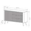 AX LIVING Buffet moderne à tiroirs Vespasia 138 T3S – 138,2 Voir les images du produit 6