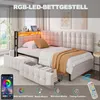 STILVORA Schlafsofa Polsterbett 90X200 mit Produktbild-Vorschau 5