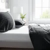 Mikrofaser Bettwäsche 155x220cm 2-teilig Set Schwarz Grau Produktbild-Vorschau 3