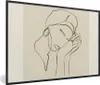 MuchoWow® Gerahmtes Poster Frau - Linienkunst - Zitate - Produktbild-Vorschau 1
