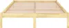 A plain wooden bed frame with slats, shown from the front on a white background. Produktbild-Vorschau