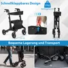 COSTWAY Rollator pieghevole e leggero con seduta, sedia a Anteprima dell’immagine prodotto 8