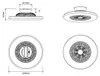LED Ventilateur de plafond VISBY Chrome/Blanc Ø59cm - Voir les images du produit 20