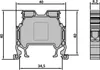 ONKA 6mm2 Schraubklemmleiste DIN-Schienen-Klemme 2-adrig Produktbild-Vorschau 3