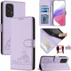 Kožené pouzdro pro Samsung Galaxy A53 5G, sladká kočka Flip Náhled obrázku produktu 1