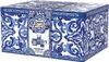 A product box with intricate blue and white patterns, featuring a small image of coffee-making equipment. Náhľad obrázku produktu