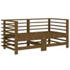 vidaXL Ecksofas mit Kissen 2 Stk. Honigbraun Massivholz Produktbild-Vorschau 4