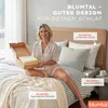 Blumtal Premium Seersucker Bettwäsche 200x200 + 2x 80x80 cm Produktbild-Vorschau 7