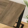 Grande scrivania industriale in legno per l'ufficio di casa Anteprima dell’immagine prodotto 4