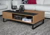 Table basse « Azalea » en noir, MDF, acier - 110 x 35 x 60 Voir les images du produit 8