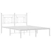 Bettgestell mit Kopfteil Metall Weiß 135x190 cm Produktbild-Vorschau 4