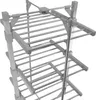 A close-up view of a multi-tiered drying rack. Voir les images du produit