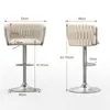 Lot de 1 tabouret de bar en velours, pivotant à 360°, Voir les images du produit 3