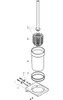 An exploded diagram showing the parts of a toilet brush holder. Anteprima dell’immagine prodotto