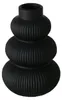 Schwarze Vase aus Keramik MAURICE, 21 cm Produktbild-Vorschau 1