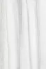 A close-up, abstract view of a transparent, beige-colored bistro curtain with vertical pleats. Produktbild-Vorschau