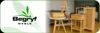 A split image showing a logo on the left and furniture items on the right, set in a living room. Podgląd zdjęcia produktu