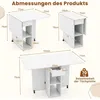 Klapptisch mit Rollen 1 Schublade 2 Ablagen 120x72x75 cm Produktbild-Vorschau 2