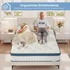 A couple in bed, one sleeping and the other using a laptop, with text overlay promoting undisturbed sleep. Náhled obrázku produktu