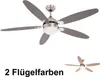 A product image showing two ceiling fans with lights against a white background. The main fan is larger and in the foreground, while a smaller fan is in the background. Text is present at the bottom. Anteprima dell’immagine prodotto