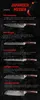 A dark background with images and descriptions of different types of Japanese knives. Voir les images du produit