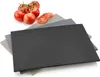 A set of three cutting boards in different shades of gray and beige, with tomatoes and sliced tomatoes in the background. Anteprima dell’immagine prodotto