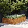 zvýšená posteľ vidaXL 195x100x36 cm Corten Steel Náhľad obrázku produktu 2