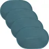 Four oval teal placemats are arranged in a staggered formation against a white background. Produktbild-Vorschau