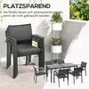 Zestaw mebli ogrodowych Outsunny, składający się z 7 Podgląd zdjęcia produktu 4