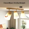 LED Deckenleuchte Holz 3-Flammig – Modern Deckenlampe mit Produktbild-Vorschau 2