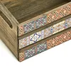 ZELLER Dřevěná bedýnka Imitace mozaika 24x16x13,5cm Náhled obrázku produktu 6