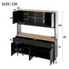 Mobiletto alto Flieks, 160x40x185 cm, credenza con spazio Anteprima dell’immagine prodotto 8