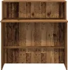 A front view of a wooden reception desk with shelves. Anteprima dell’immagine prodotto