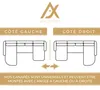 AX LIVING Canapé d'angle grand Lovere 314 Canapé gris foncé Voir les images du produit 6