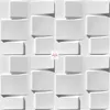 A white 3D wall panel with a repeating pattern of rectangular blocks. Produktbild-Vorschau
