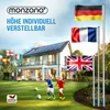 MONZANA® Fahnenmast 6,5m Seilzug Bodenhülse inkl. Produktbild-Vorschau 2