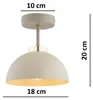 KAR LIGHTING Deckenlampe 1-flammig Beige – Moon Ecru Produktbild-Vorschau 2