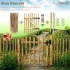 Floranica Cancello da giardino legno di nocciolo per Anteprima dell’immagine prodotto 4