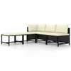 vidaXL 5-częściowa sofa ogrodowa z poduszkami z czarnego Podgląd zdjęcia produktu 11