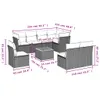 Design 9-tlg. Garten-Sofagarnitur mit Kissen Schwarz Poly Produktbild-Vorschau 10