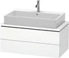 Konsolenunterschrank L-CUBE 400x920x477mm weiß supermatt Produktbild-Vorschau 1