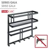 Multifunkčný regál WENKO Gala v čiernej farbe 30 x 33 x 9 Náhľad obrázku produktu 2