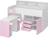 Posteľ s písacím stolom NEO L ľavá 80x200 cm Spálňové Náhľad obrázku produktu 3