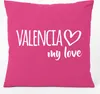 Huuraa Kissen Valencia my love 40x40cm mit Füllung Fuchsia Produktbild-Vorschau 1