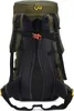 The back view of a green hiking backpack against a white background. Náhľad obrázku produktu