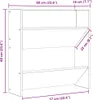 vidaXL Nástěnný botník Sonoma Oak 60x18x60 cm Dřevěný Náhled obrázku produktu 6