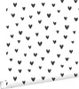 ESTAhome Tapete Herzchen Schwarz-Weiß 50 x 900 cm Produktbild-Vorschau 1