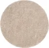 A round, beige rug is shown from a top-down perspective on a white background. Anteprima dell’immagine prodotto