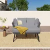 5-tlg. Gartenlounge Sitzgruppe Sonnenliege Set verzinkter Produktbild-Vorschau 2