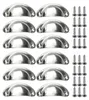 12 Schalengriffe inkl. Schrauben 82x35mm silber Produktbild-Vorschau